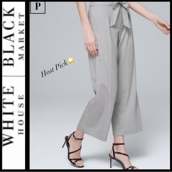 White House Black Market Pants - ⭐️HP⭐️NWT WHBM Petite Wide Leg Crop Pants